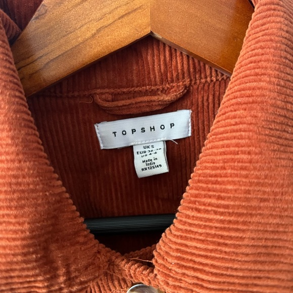 Topshop Rust Corduroy Utility Jacket - Picture 3 of 6
